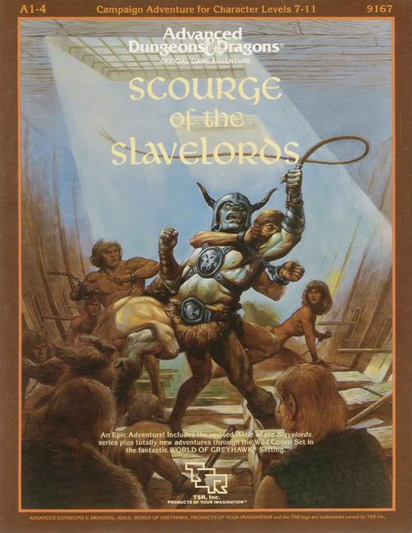464. Cook, Hammack, Johnson, Moldvay, Schick and Carmien – A1-4: Scourge of the Slavelords (1986)